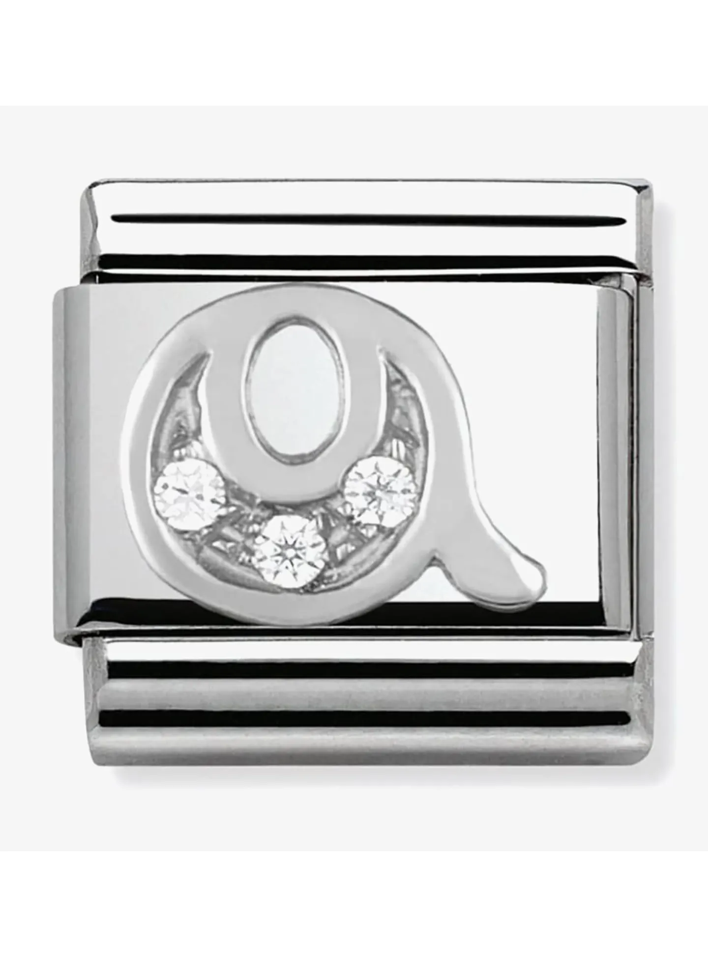 Maillon Nomination argent avec OZ Alphabet lettre Q