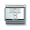 Maillon Nomination argent avec OZ Alphabet lettre T