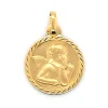 Médaille Brillaxis ange diamantée striée