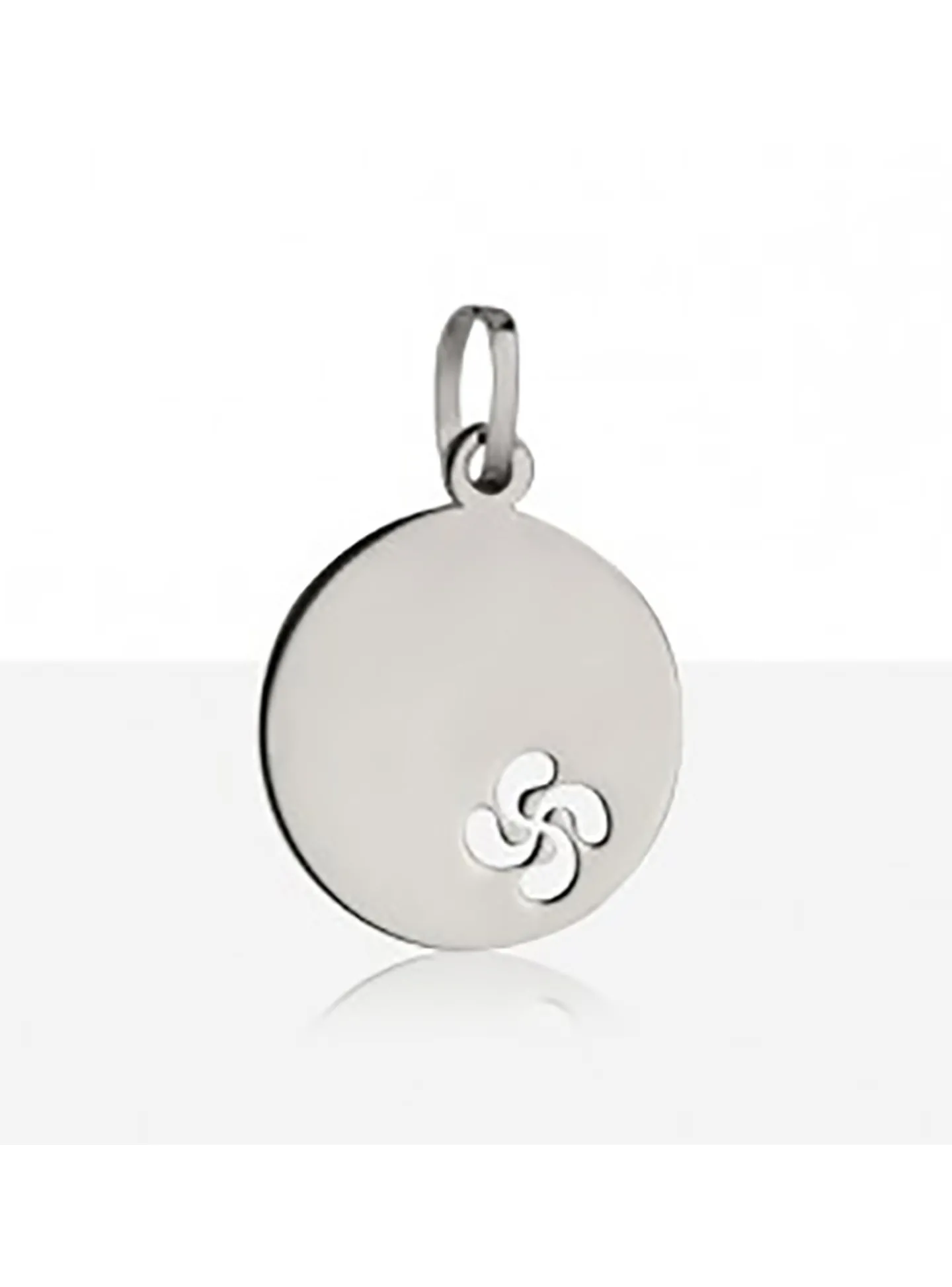 Médaille Brillaxis croix basque ajourée or blanc