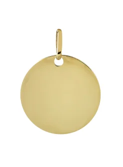 Médaille Brillaxis ronde or jaune 9 carats 16mm