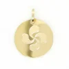 Médaille Brillaxis ronde or jaune 9 carats 16mm