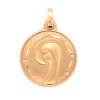 Médaille Brillaxis ronde vierge diamantée