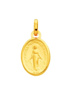 Médaille Brillaxis vierge miraculeuse 10 x13mm_x005f_x000D_Or jaune 18 carats