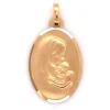 Médaille Brillaxis Vierge à l'enfant or 9 carats