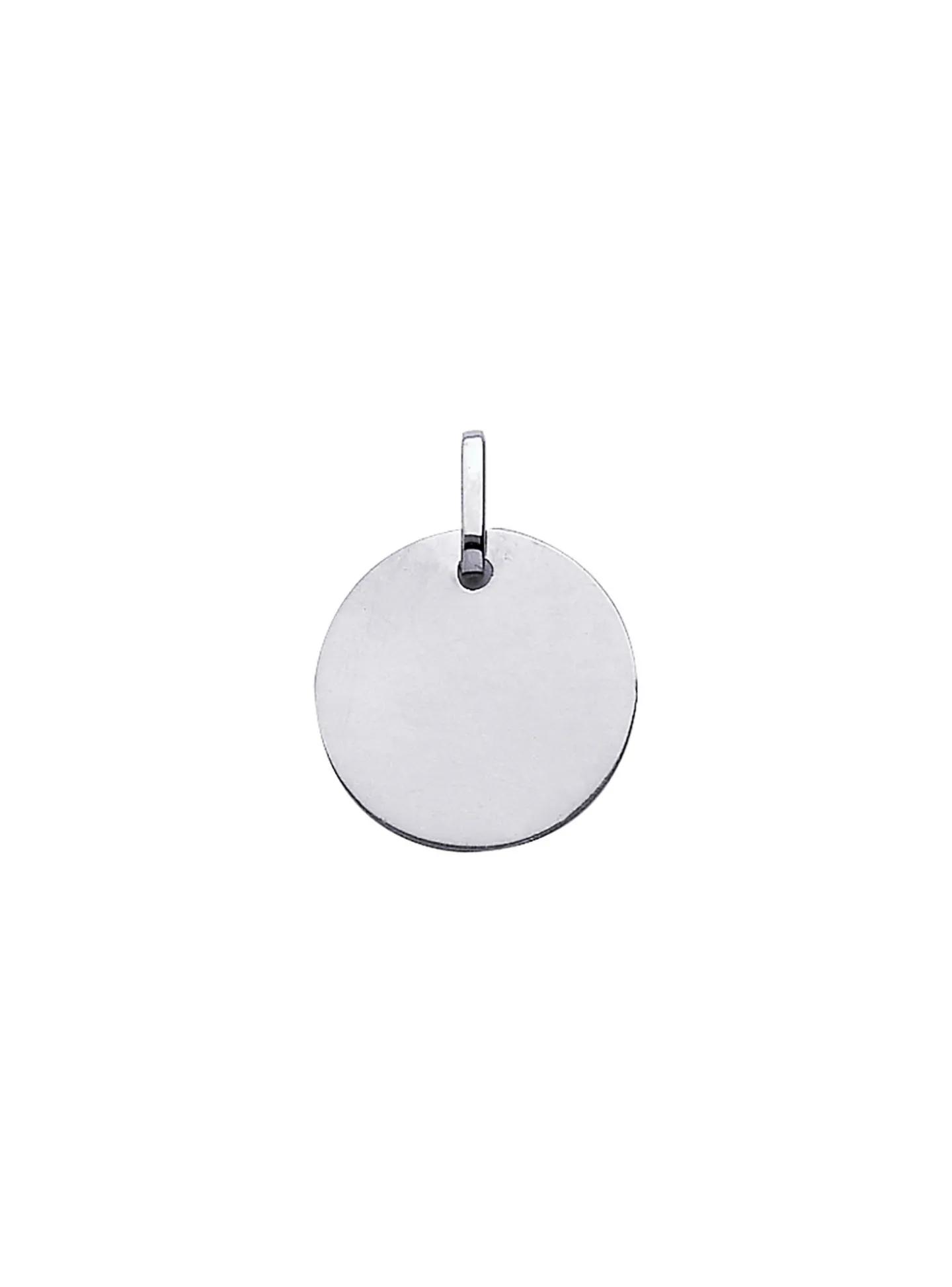 Médaille ronde Brillaxis or blanc 18 carats