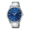 Montre Casio classique acier cadan bleu