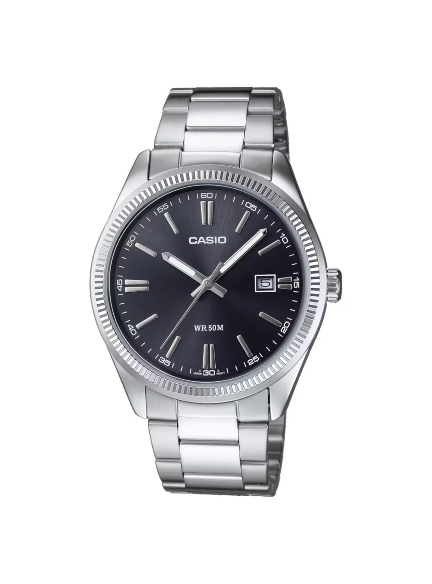 Montre Casio classique acier cadran noir