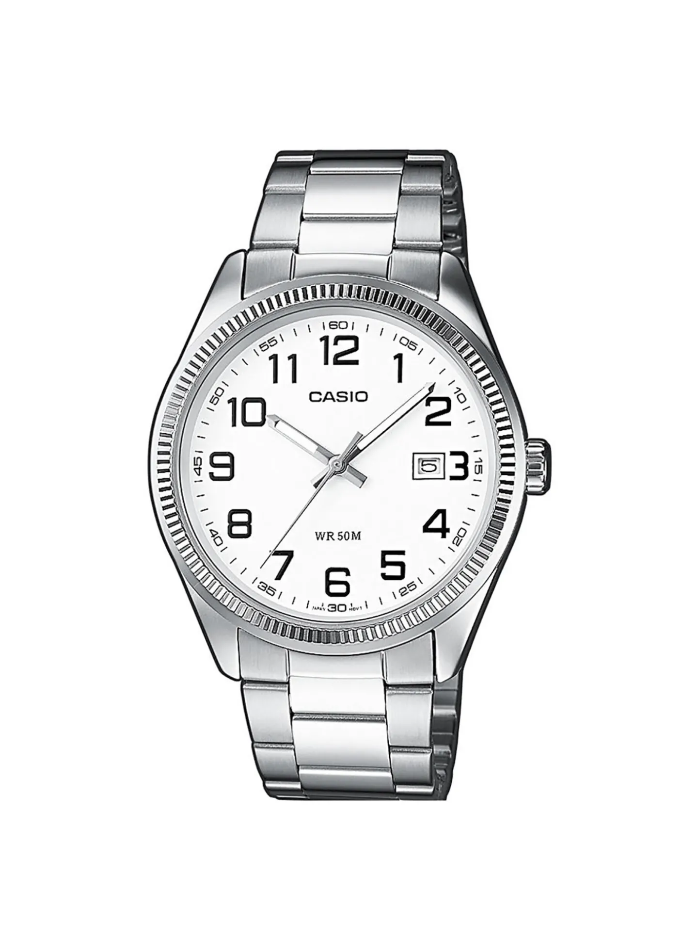 Montre Casio classique acier cadran blanc