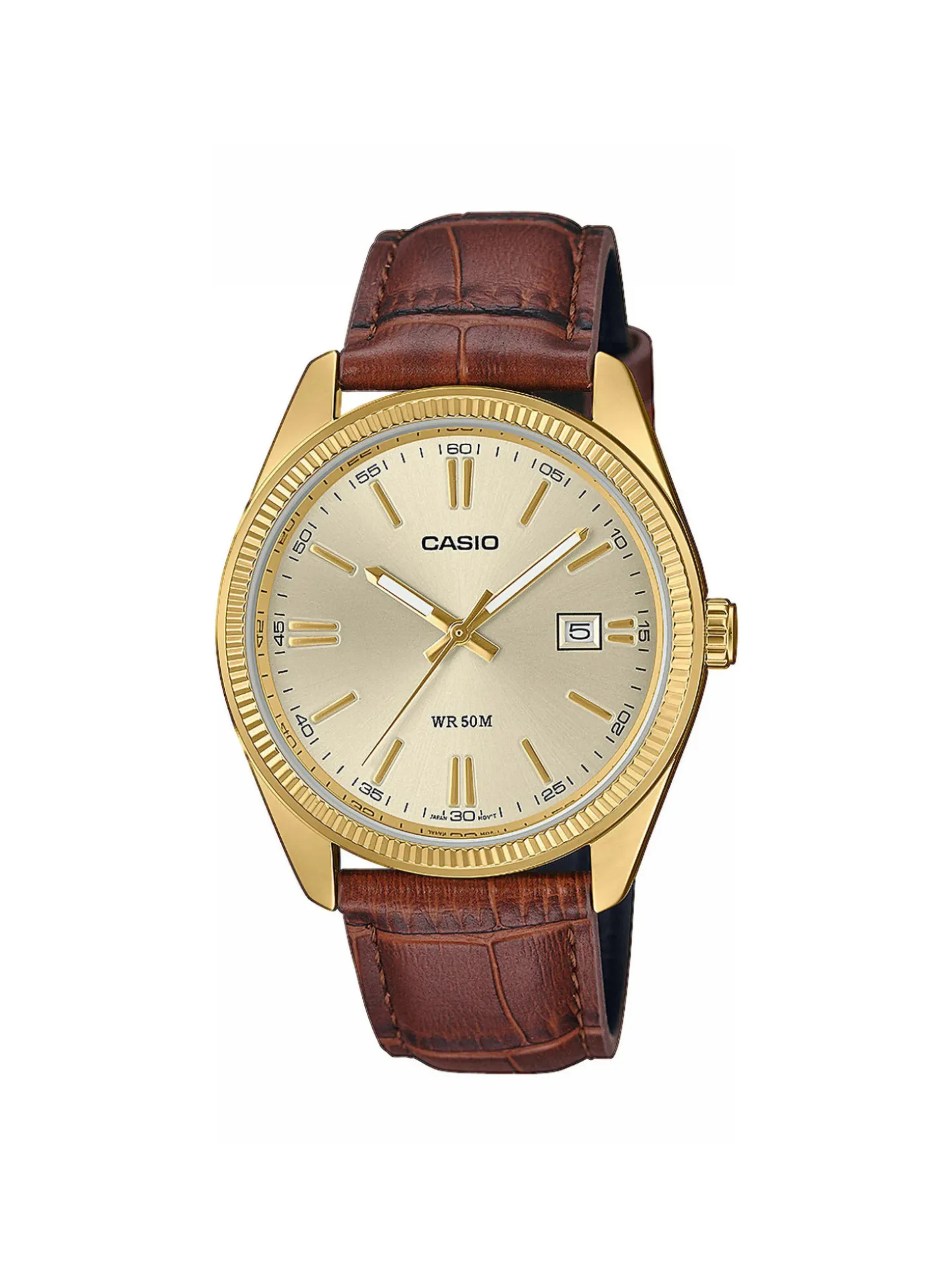 Montre Casio classique cuir marron
