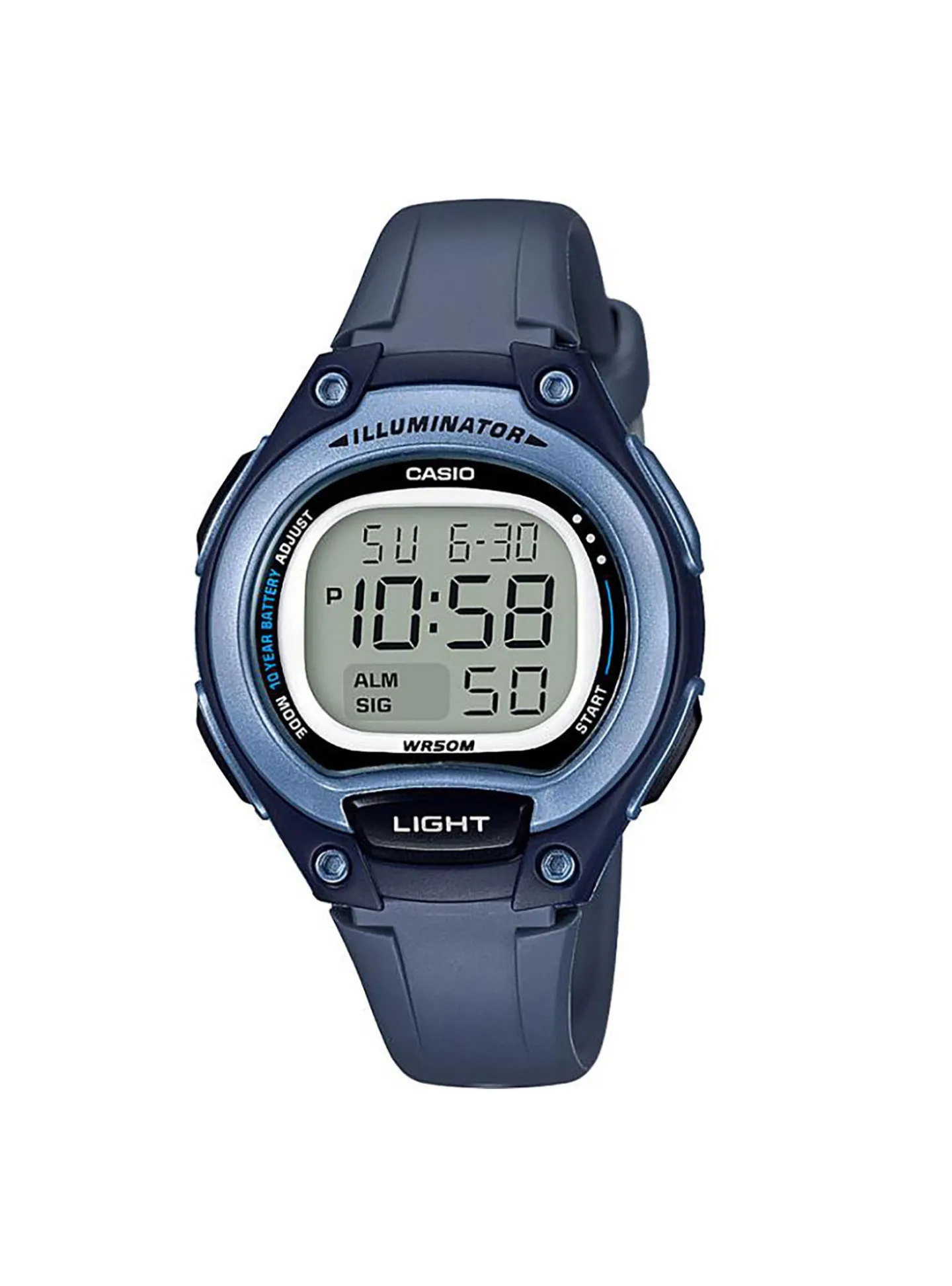 Montre Casio digitale bleue