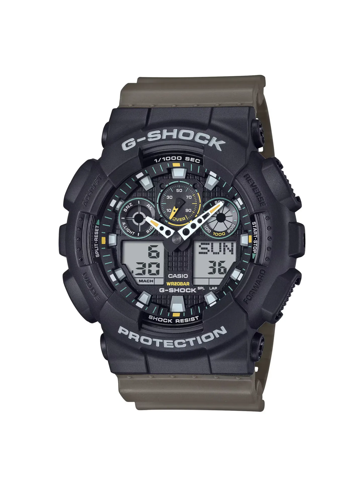 Montre Casio G-Shock résine noire/olive