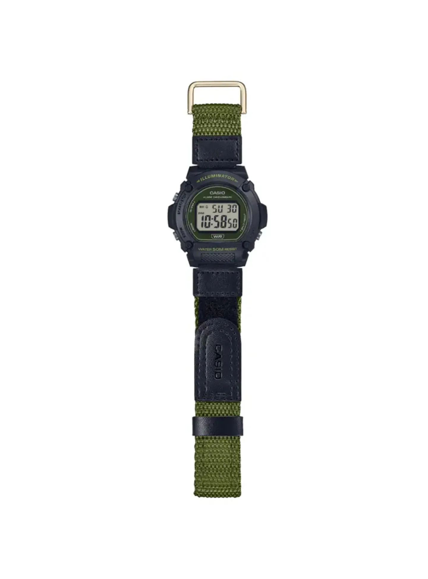 Montre CASIO illuminator bracelet tissu kakiCollection TIMELESS