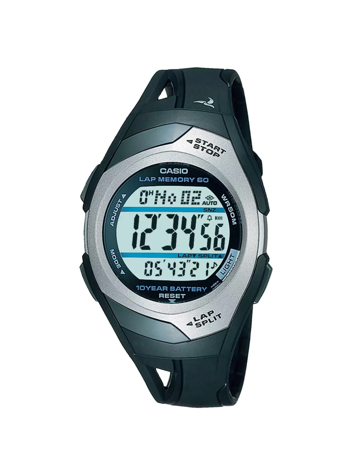 Montre Casio multifonctions résinr noire
