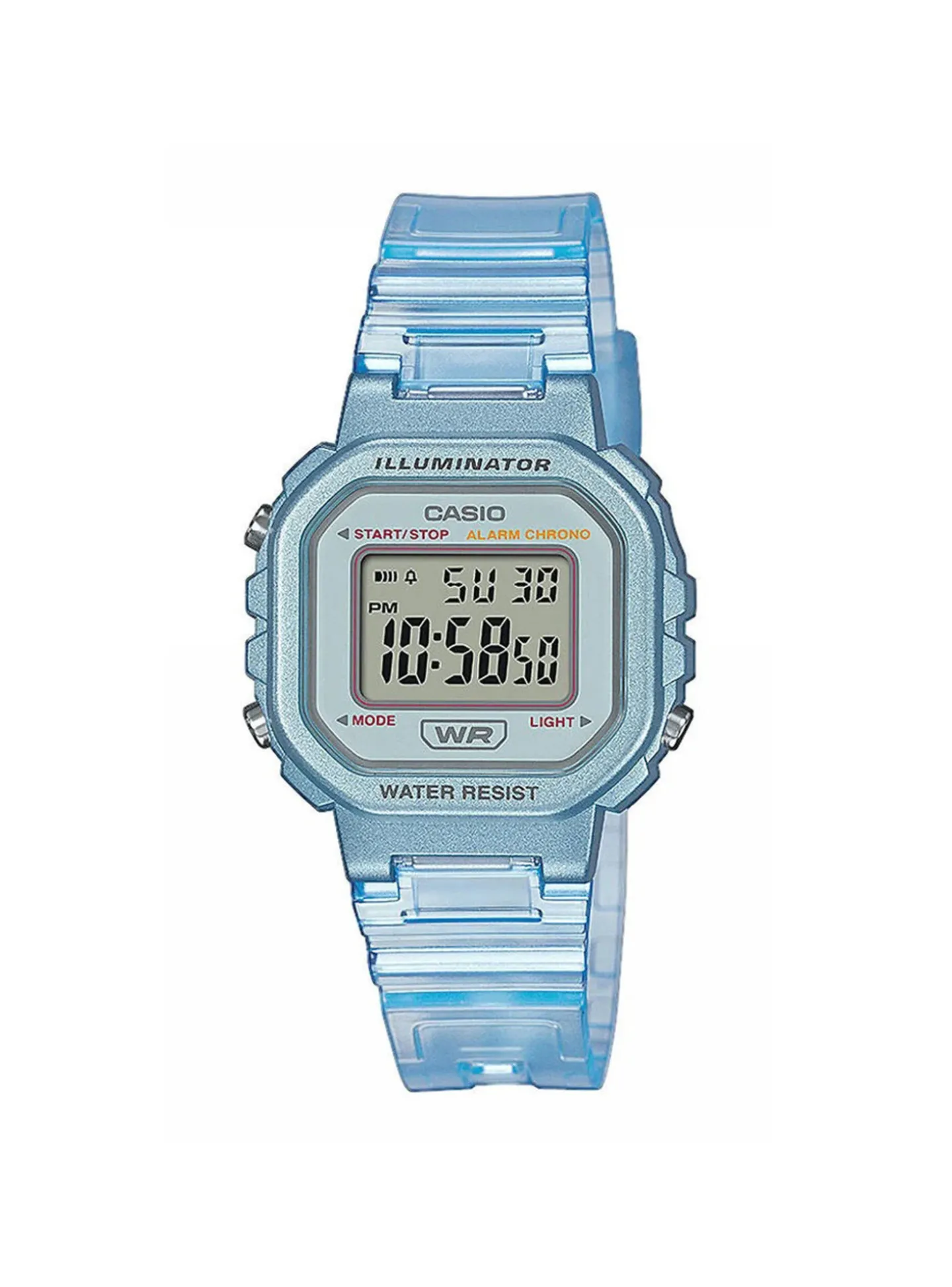 Montre Casio Pop affichage digital résine bleue
