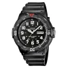 Montre Casio résine noire chiffres blancs