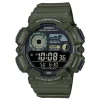 Montre Casio Timeless résine verte multifonctions