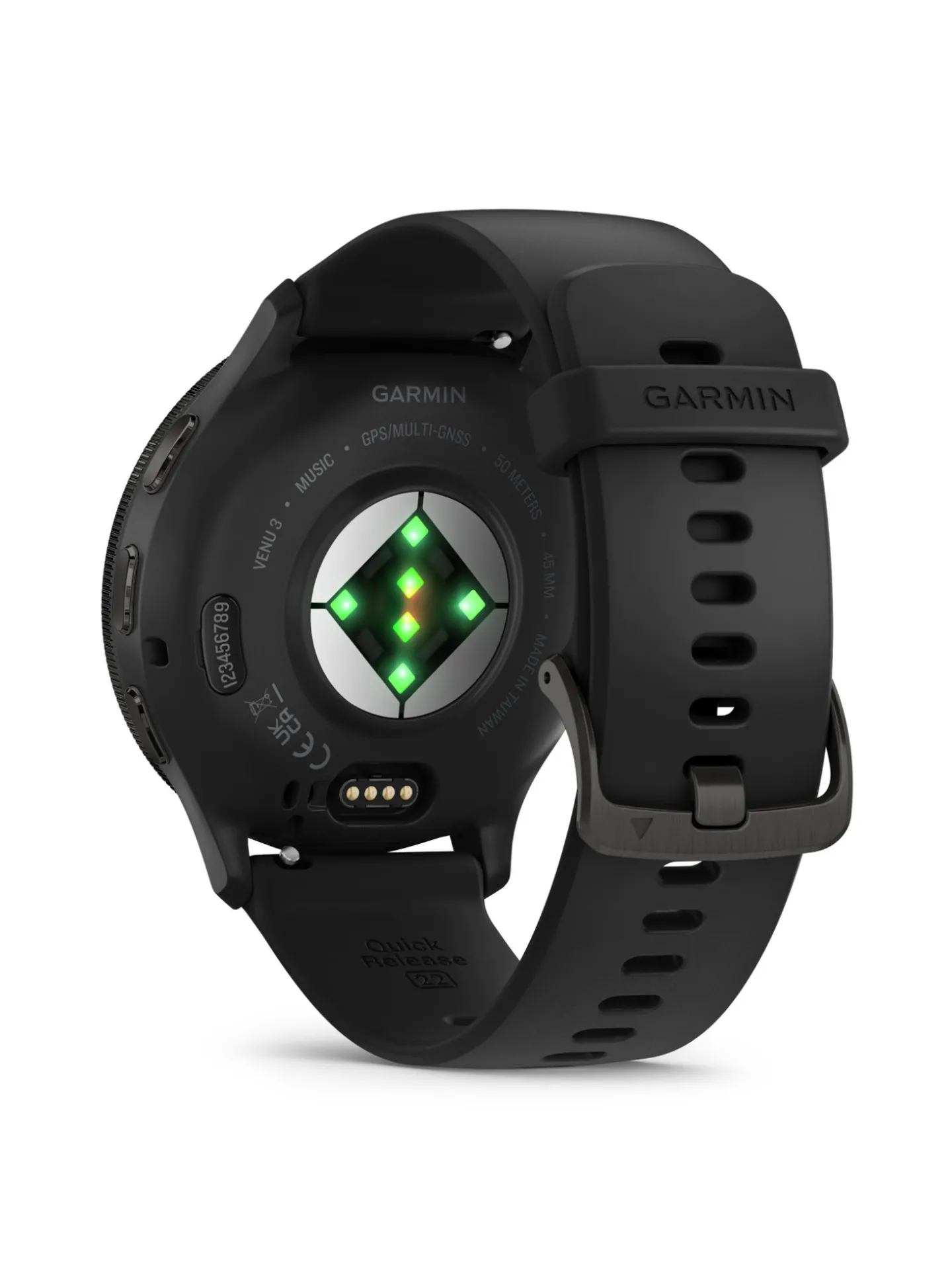 Montre connectée GARMIN Venu® 3_x005f_x000D_Lunette Gray en acier inoxydable avec boîtier noir et bracelet en silicone noir
