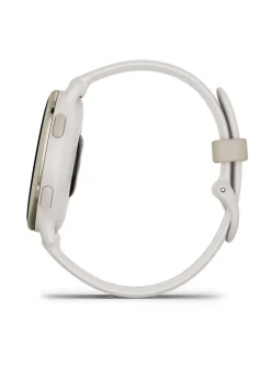 Montre connectée GARMIN vívoactive® 5_x005f_x000D_Boitier ivoire avec lunette Soft Gold et bracelet silicone ivoire