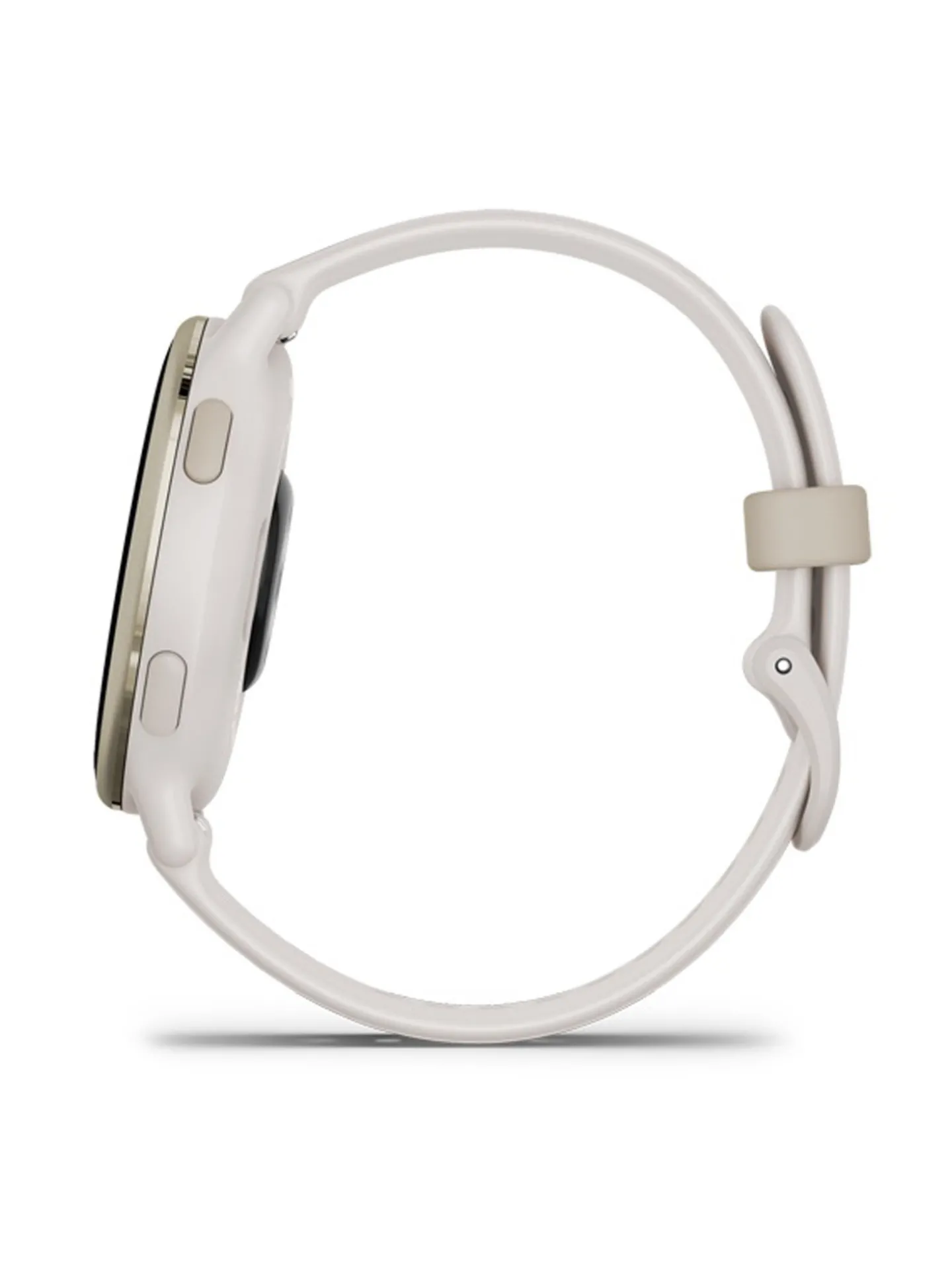 Montre connectée GARMIN vívoactive® 5_x005f_x000D_Boitier ivoire avec lunette Soft Gold et bracelet silicone ivoire