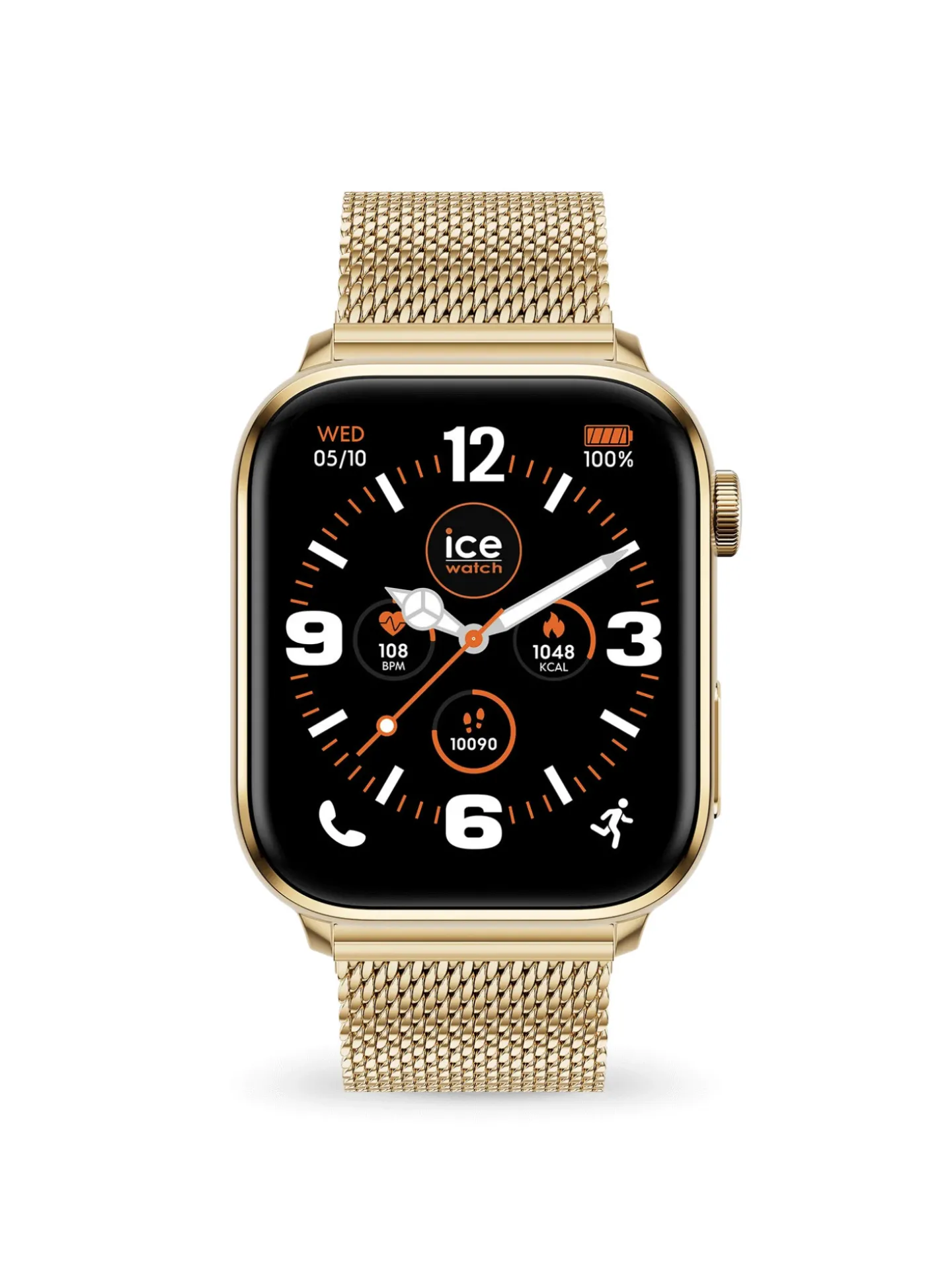 Montre connectée ICE Smart 3.0 rectangulaire_x005f_x000D_bracelet acier maille milanaise