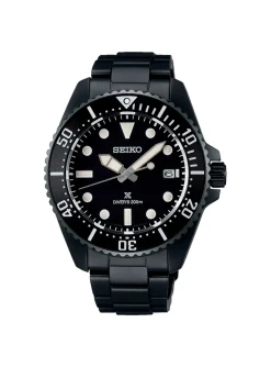 Montre de plongée Seiko Prospex Solar acier noir