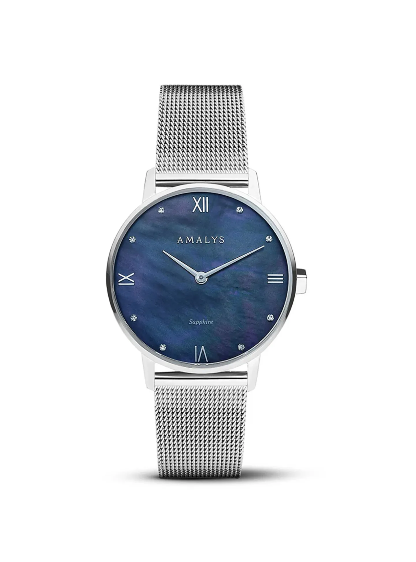 Montre femme Amalys Aurore acier cadran bleu nacré_x005f_x000D_collection Kelly