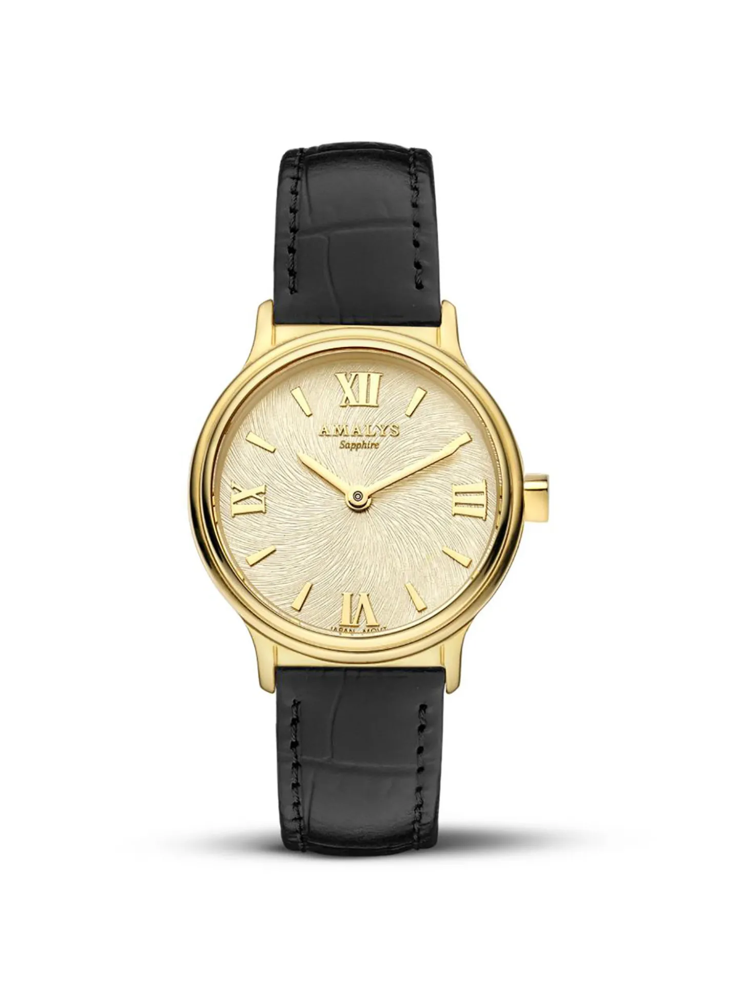 Montre femme Amalys Sofia cuir noir_x005f_x000D_collection Watson