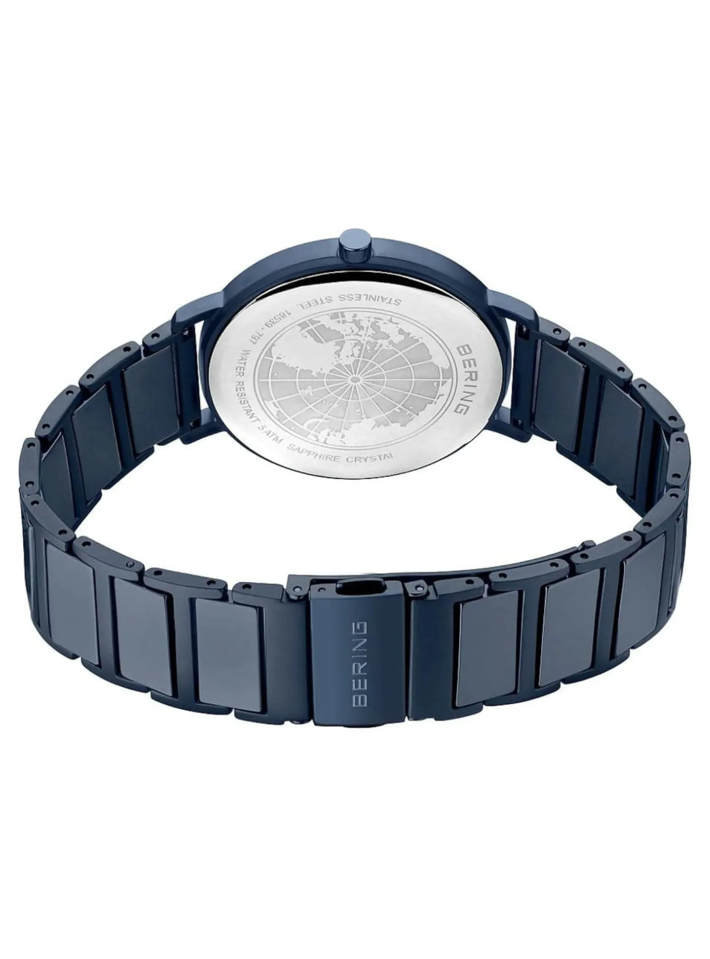 Montre femme Bering Slim céramique bleu