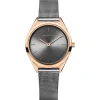 Montre femme Bering ultra slim acier doré rose_x005f_x000D_et noir