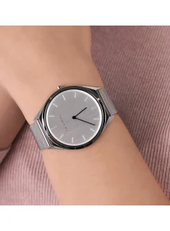 Montre femme Bering ultra slim acier argenté