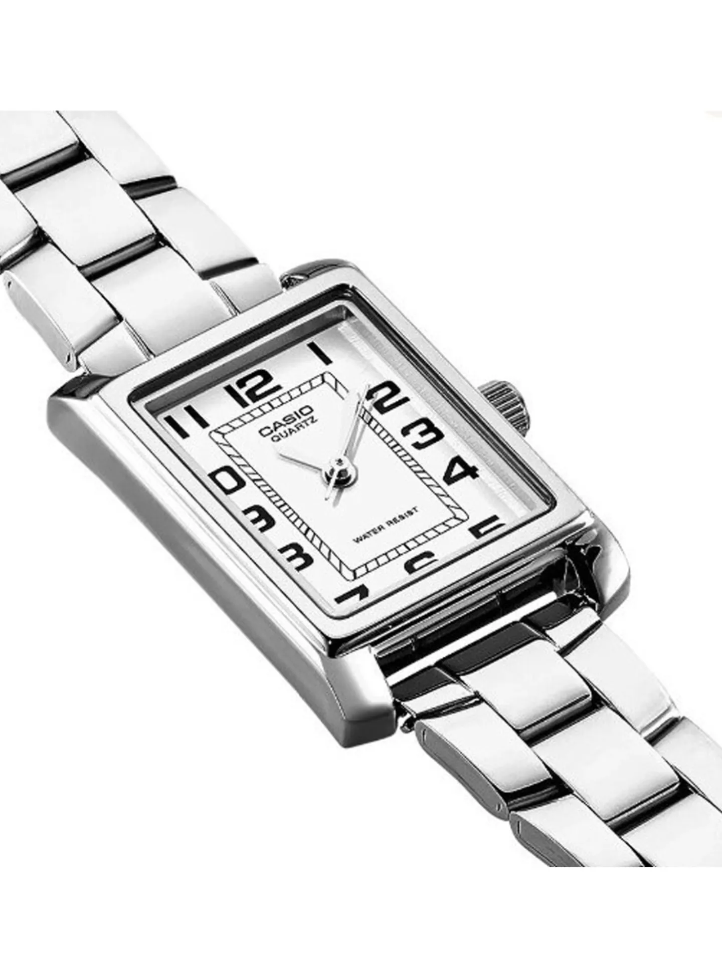 Montre femme Casio rectangulaire acier