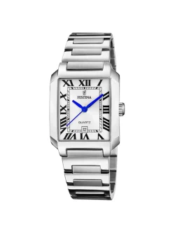 Montre femme Festina acier chiffres romains_x005f_x000D_rectangulaire