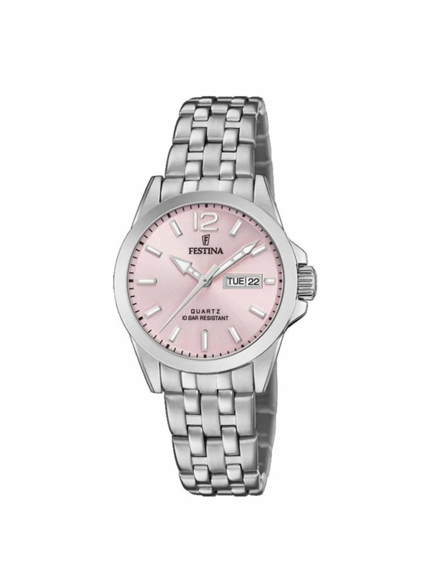 Montre femme Festina acier cadran rose