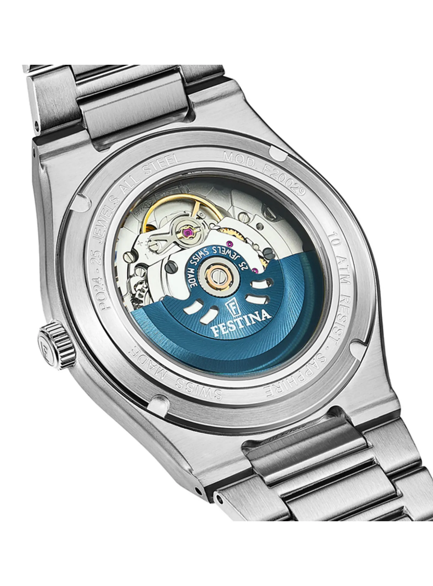 Montre femme Festina automatique acier_x005f_x000D_collection Swiss Made