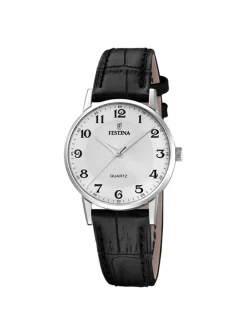 Montre femme Festina classique cuir noir