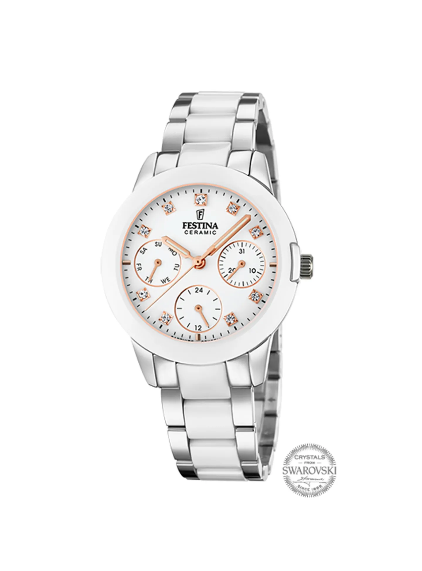 Montre femme Festina céramique blanche
