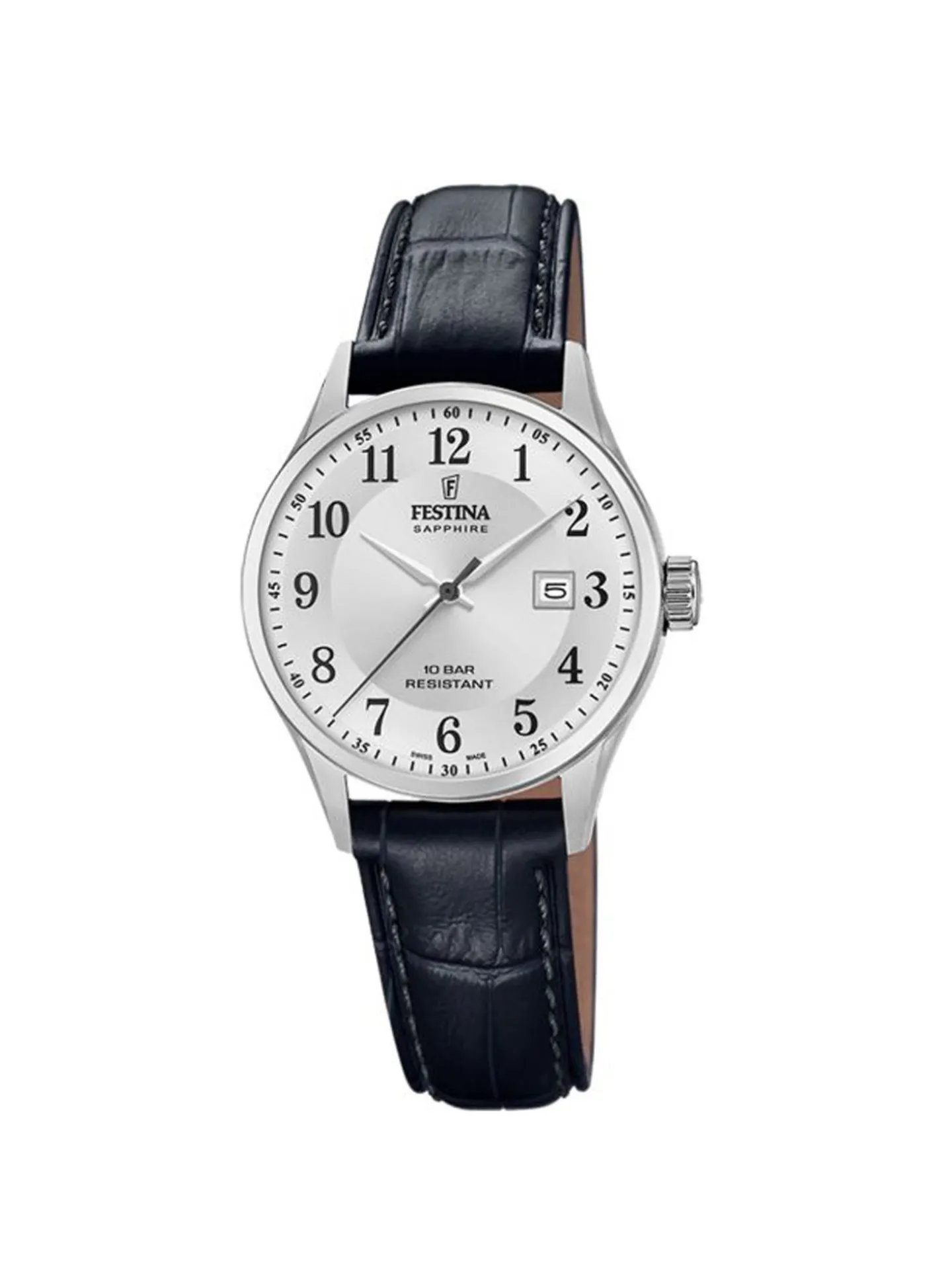 Montre femme Festina cuir noir_x005f_x000D_Collection Swiss Made