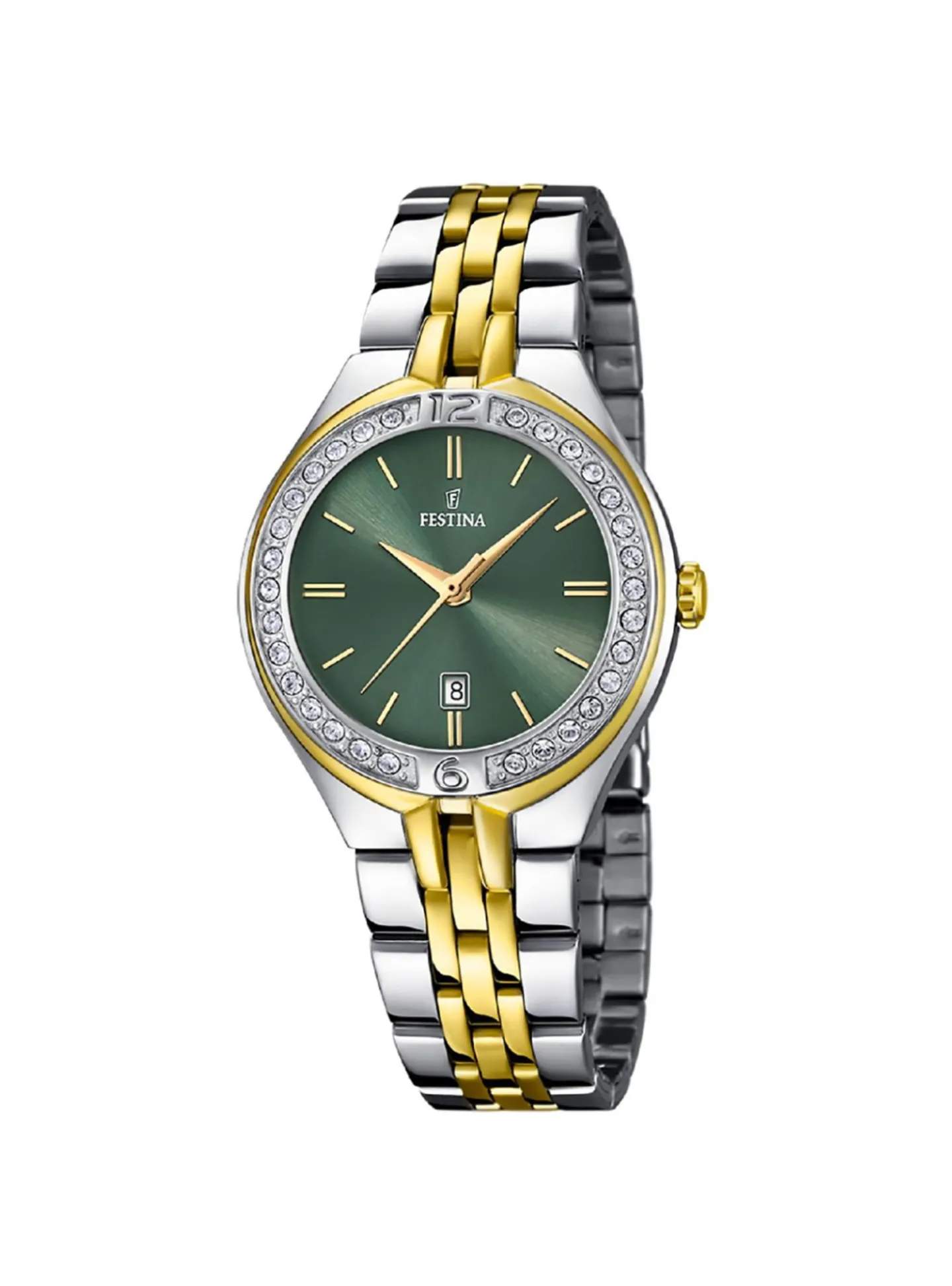 Montre femme Festina Mademoiselle bicolore_x005f_x000D_cadran vert