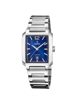 Montre femme Festina rectangulaire cadran bleu