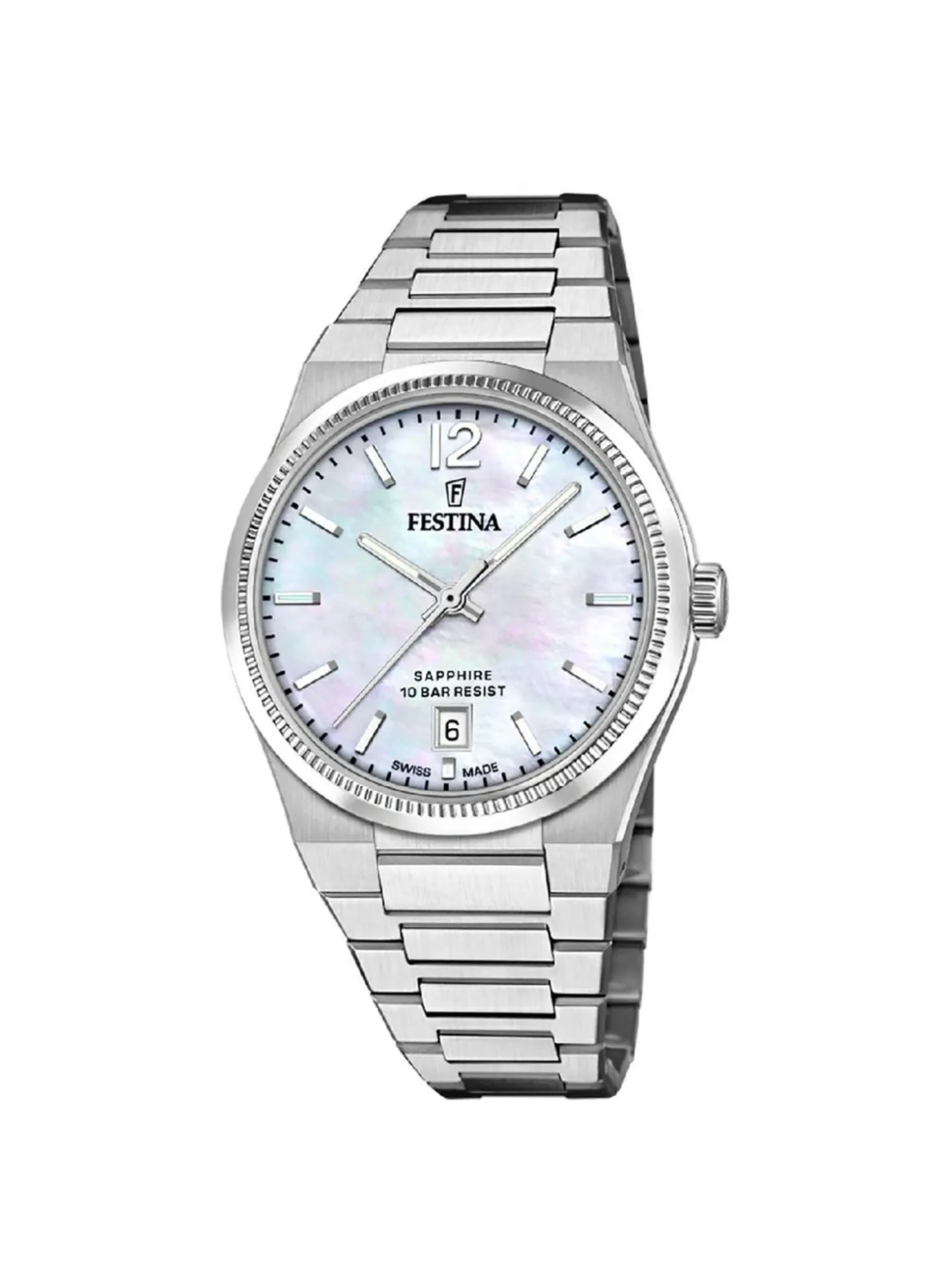 Montre femme Festina Swiss Made Rivé cadran nacre
