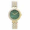 Montre femme Fontenay Lucie bilcolore cadran vert