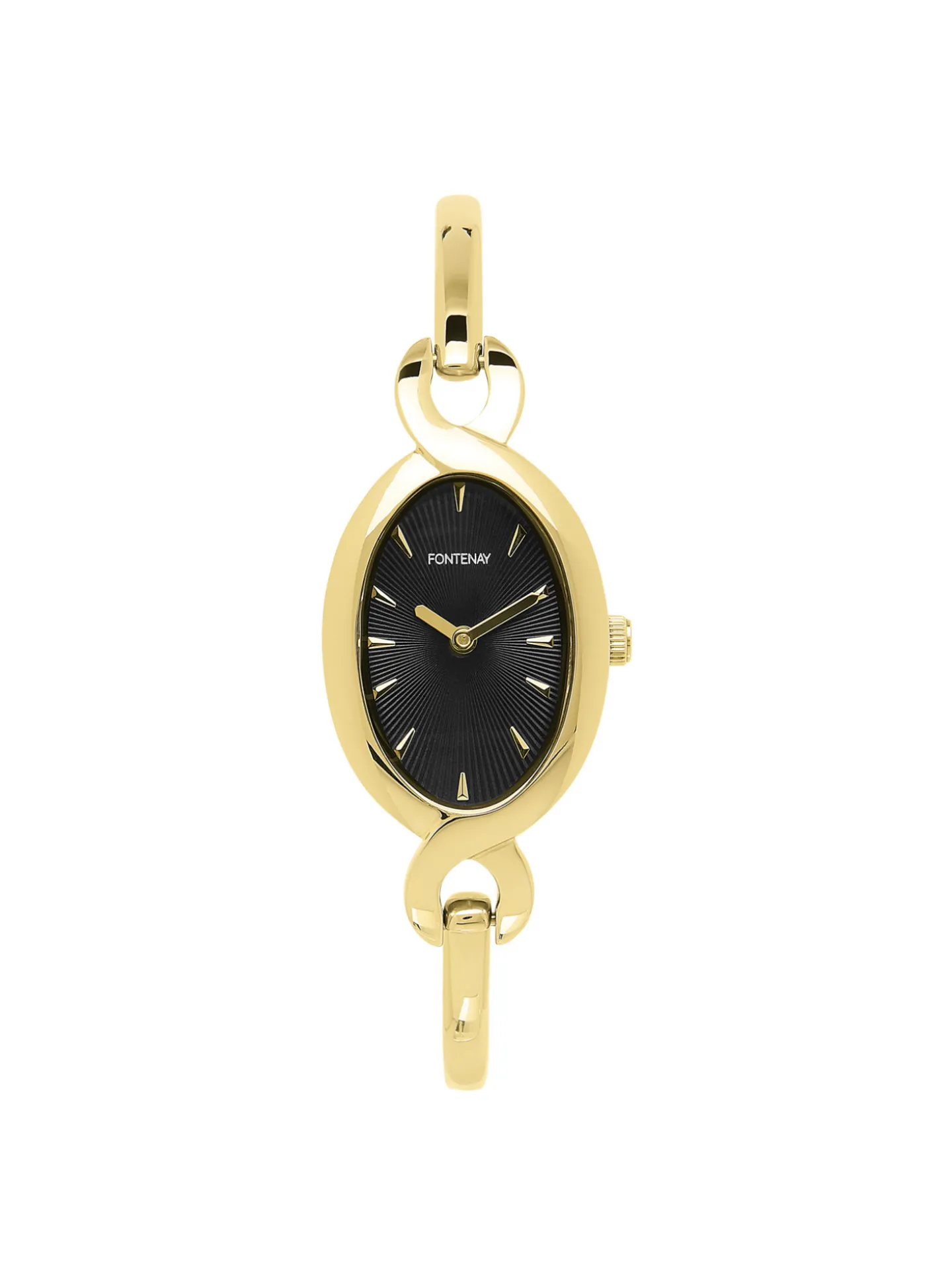 Montre femme Fontenay Rose acier doré_x005f_x000D_cadran noir