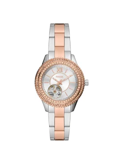Montre femme Fossil Stella automatique bicolore