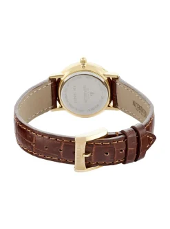 Montre femme Herbelin classique cuir marron