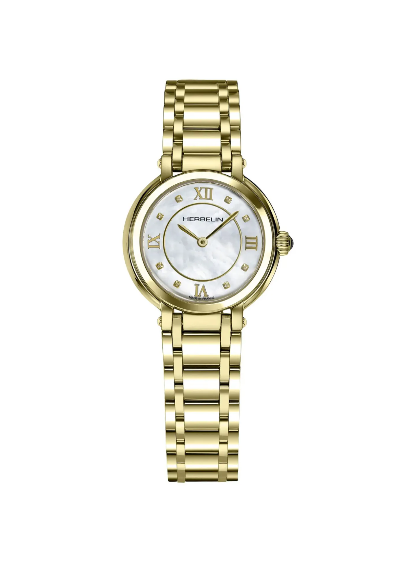 Montre femme Herbelin Galet acier doré nacre oxydes