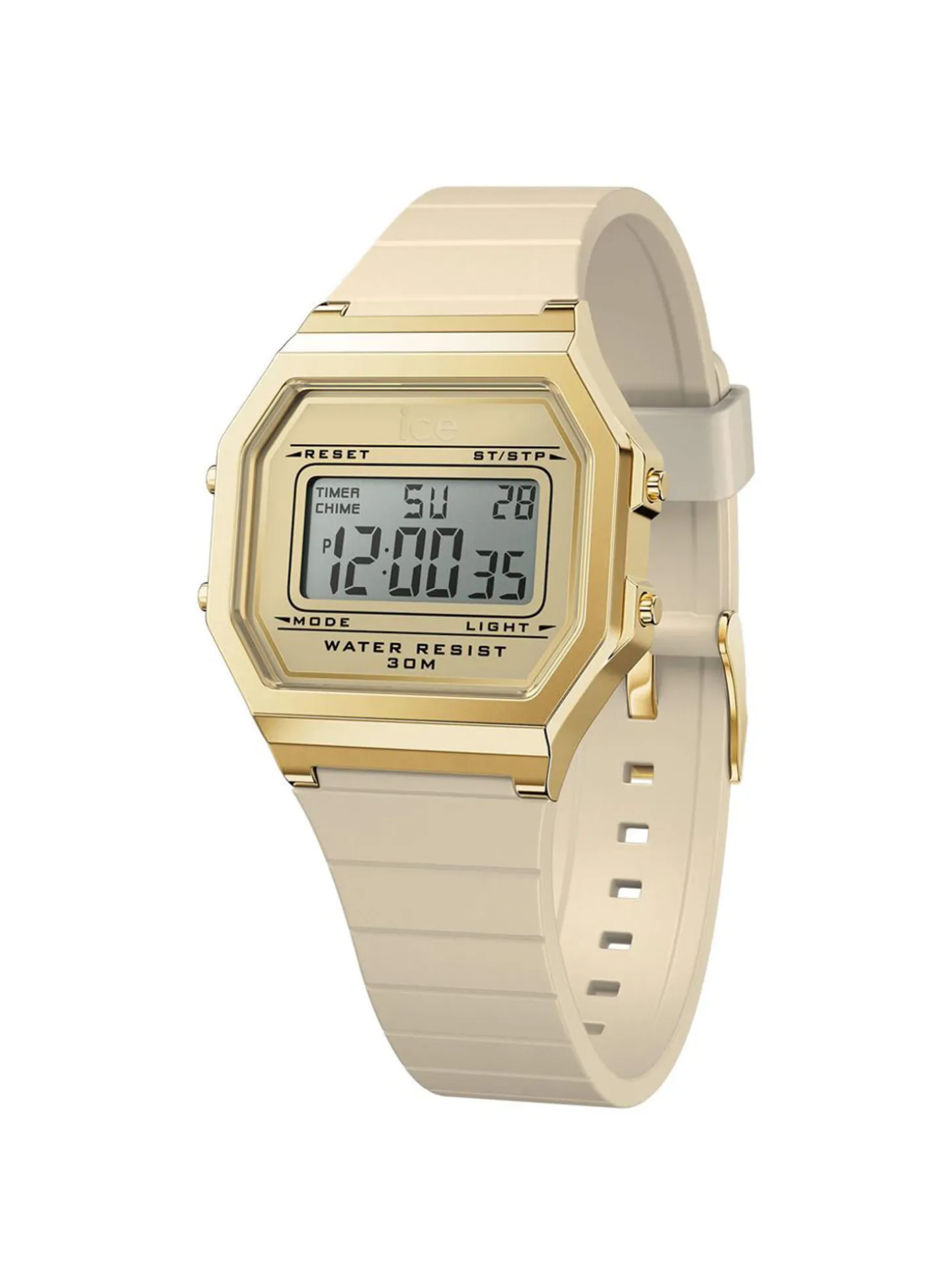 Montre femme ICE digit retro_x005f_x000D_- Almond skin -