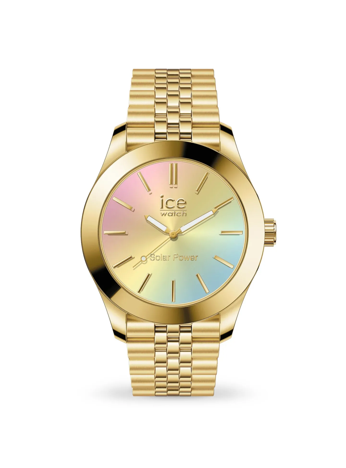 Montre femme Ice steel Solaire_x005f_x000D_- Gold rainbow - Small