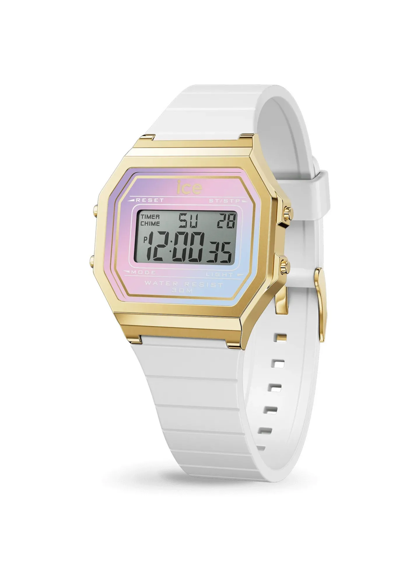 Montre femme Ice watch digit retro White delight S