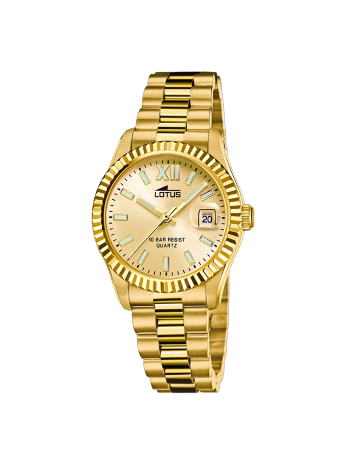 Montre femme Lotus acier dorée cadran champagne_x005f_x000D_collection Freedom